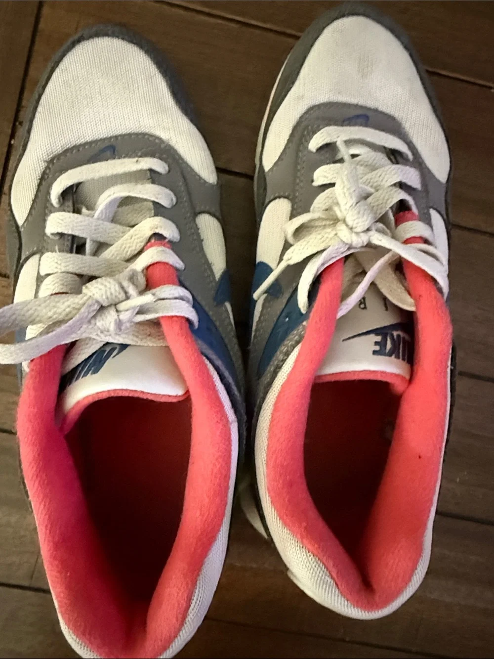 Nike Air Gray White Blue Pink Sneakers - Picture 3 of 8
